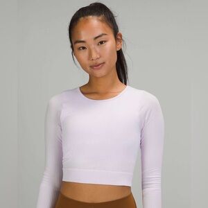 Lululemon Lavender Ebb to Street Long Sleeve Top Sz 6